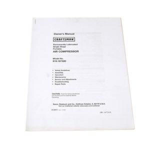Air Compressor Owner's Manual OM-167320
