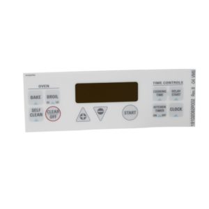 Range Oven Control Overlay (White) WB27T10042