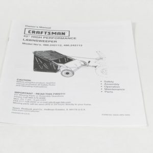 Lawn Tractor Lawn Sweeper Attachment Owner's Manual 49535