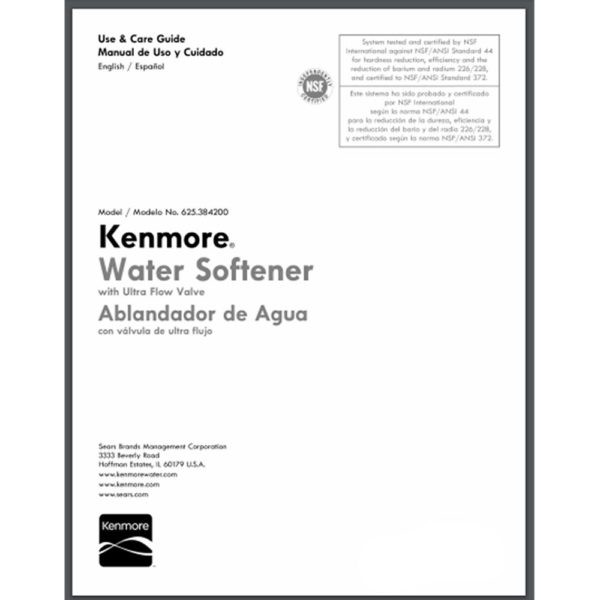 Water Softener Owner's Manual 7332872