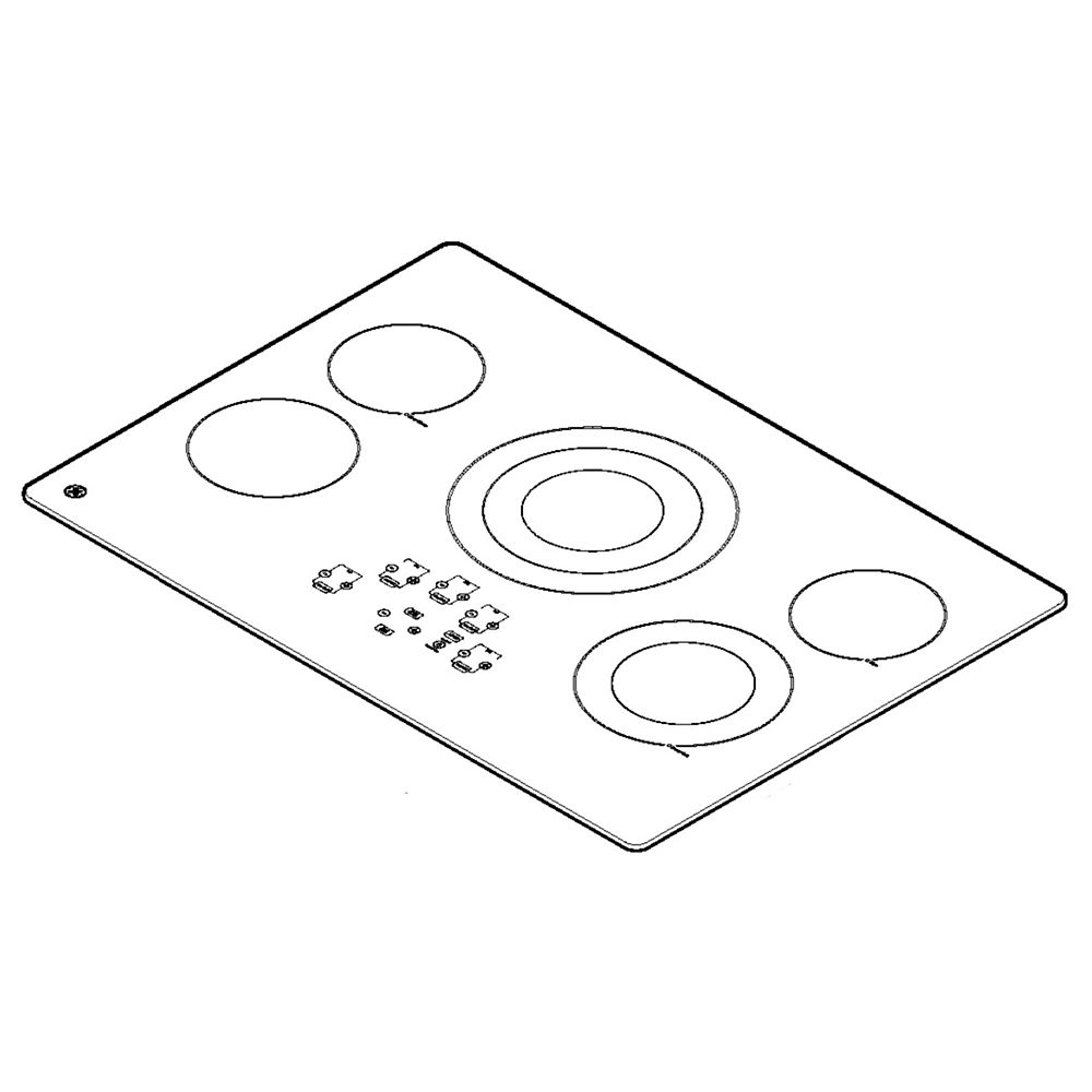 Cooktop Main Top and User Interface Control WB62X26844