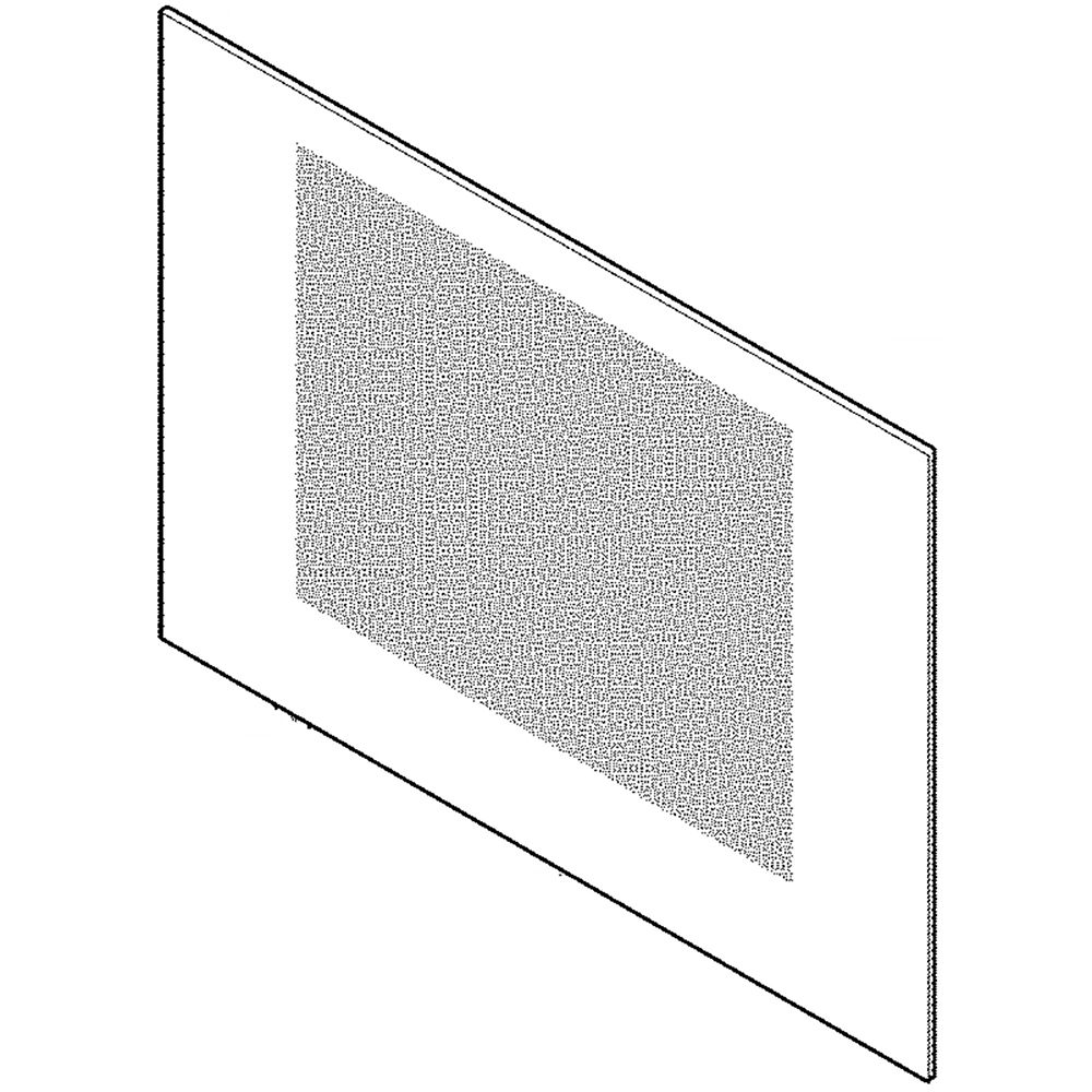 Range Oven Door Outer Panel (Black) 316350405