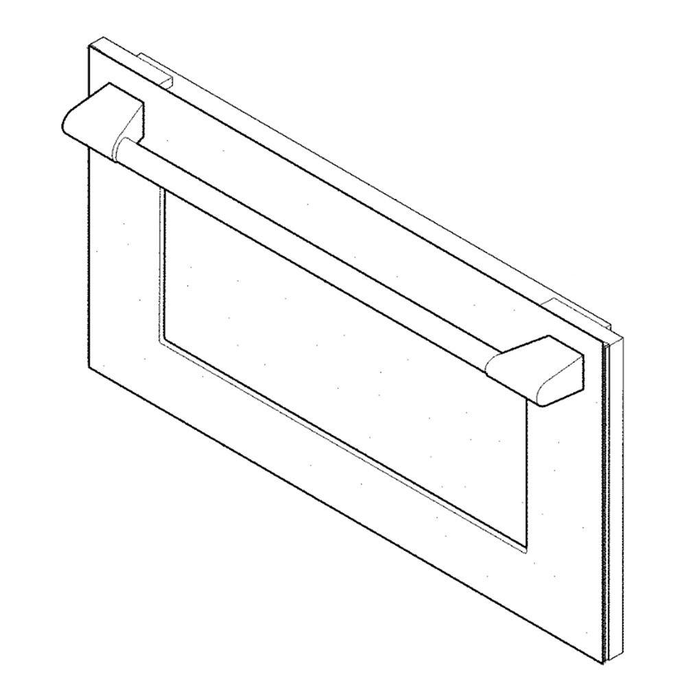 Wall Oven Microwave Door Outer Panel Assembly (Stainless) 5304504049