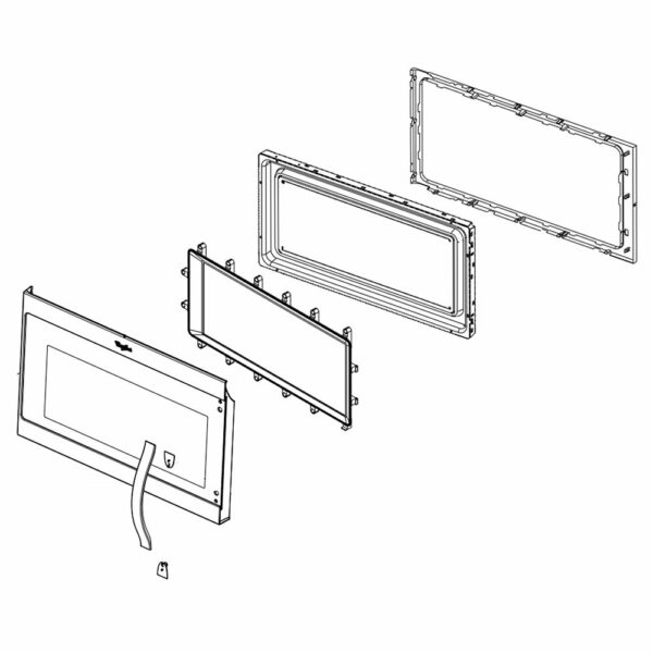Microwave Door Assembly (Stainless) W10889332