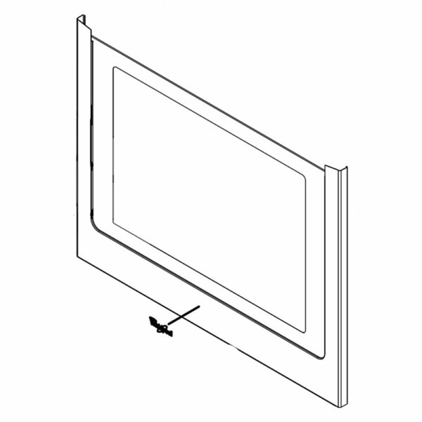 Range Oven Door Outer Panel Assembly (Stainless) W10909032