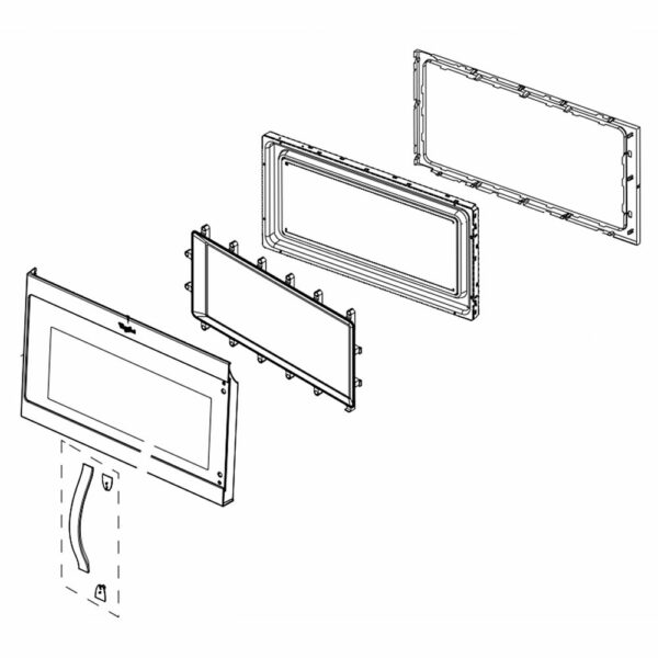Microwave Door Assembly (Stainless) W11173823