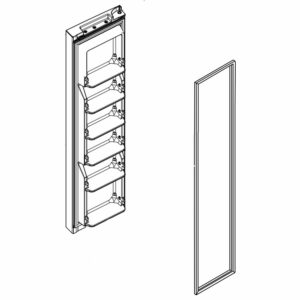 Refrigerator Freezer Door Assembly (Stainless) LW10905818