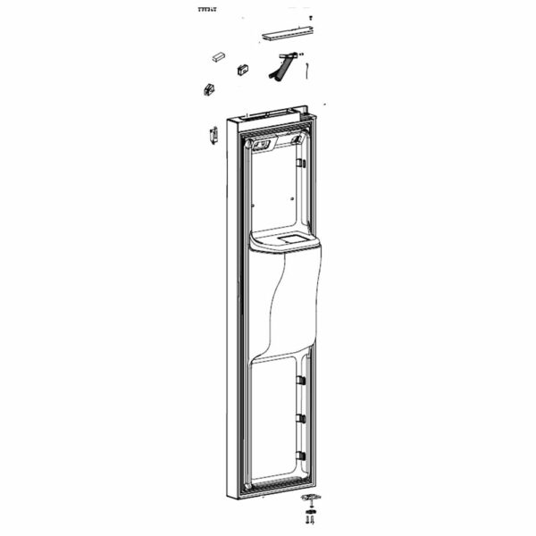 Refrigerator Freezer Door Assembly (White) DA91-04149C