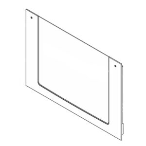 Wall Oven Lower Oven Door Outer Panel (Black and Stainless) 5304496651