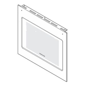 Wall Oven Door Outer Panel (Black and Stainless) 5304513045