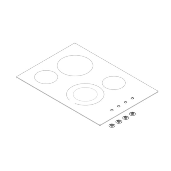 Cooktop Main Top Assembly (Black and Stainless) 5304530053