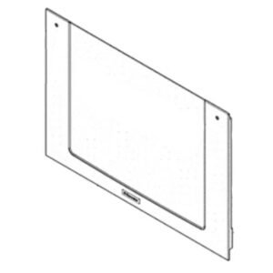 Wall Oven Door Outer Panel Assembly (Black and Stainless) 808950021