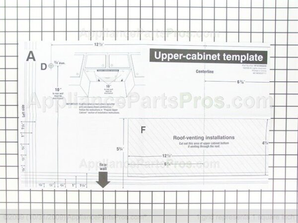 Upper Cabinet Template W10190018 / AP4454874