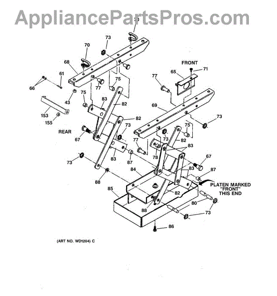 Spacer Rail Front WC1X5144 / AP2037469