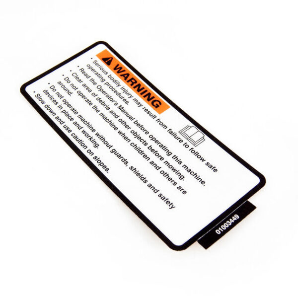 Label (RH) Console – 01003449