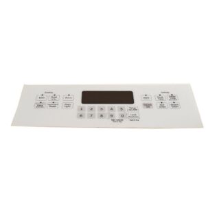 Range Oven Control Overlay (White) WB07X20939