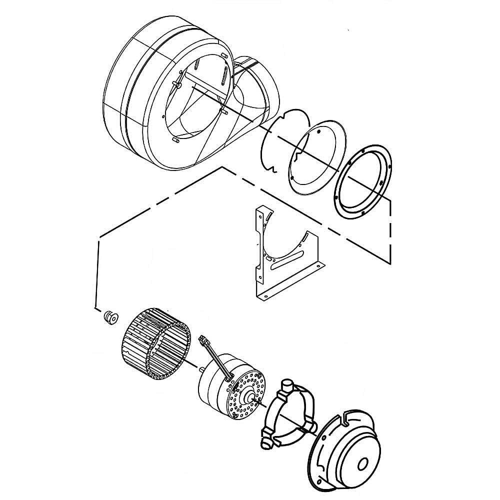 Downdraft Vent Blower Fan Assembly W10273267